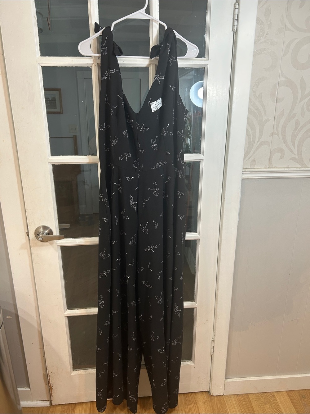 035. Elegant Black Printed Jumpsit